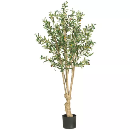 5 Foot Almost Natural Olive Silk Tree Artificial Plants & Flowers