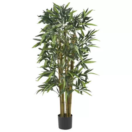 4 ft Almost Natural Biggy Bamboo Silk Tree Artificial Plants & Flowers