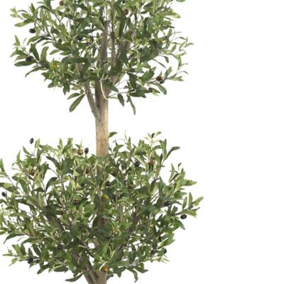 Image showing  5 ft. Olive Double Topiary Silk Tree