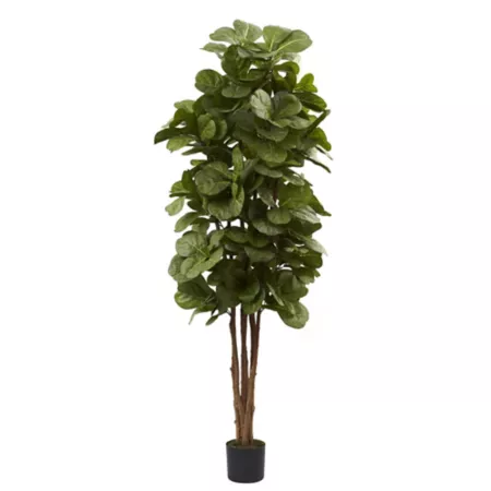 6 ft Nearly Natural Fiddle Leaf Fig Tree Artificial Plants & Flowers