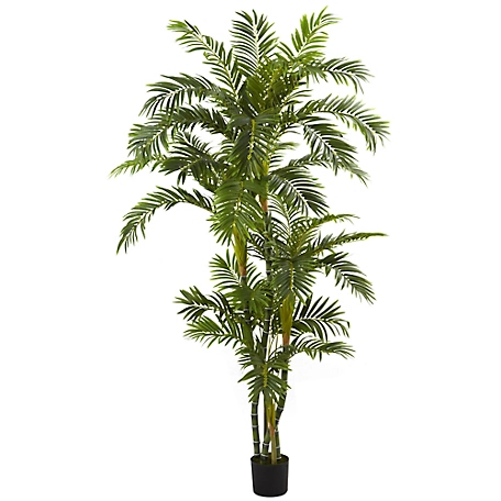 Nearly Natural 6 ft. Curvy Parlor Palm Silk Tree
