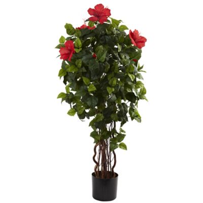 Nearly Natural 4 ft. Artificial Hibiscus Tree
