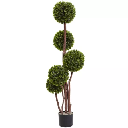 4 ft Near-Natural Boxwood Topiary Tree UV Resistant Indoor/Outdoor Artificial Plants & Flowers