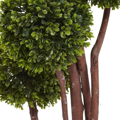 Image showing  4 ft. Artificial Indoor/Outdoor UV-Resistant Boxwood Topiary Tree