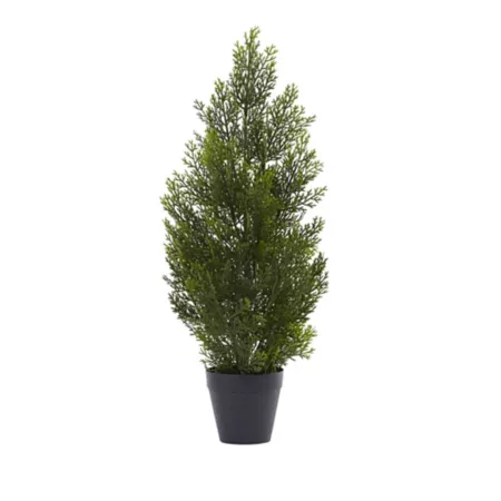 2 ft Mini Almost Natural Cedar Pine Indoor/Outdoor Artificial Plants & Flowers