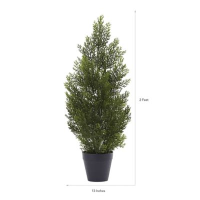 Image showing  2 ft. Artificial Indoor/Outdoor Mini Cedar Pine Tree