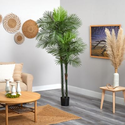 Image showing  7 ft. Artificial Indoor/Outdoor UV-Resistant Double Robellini Palm Tree