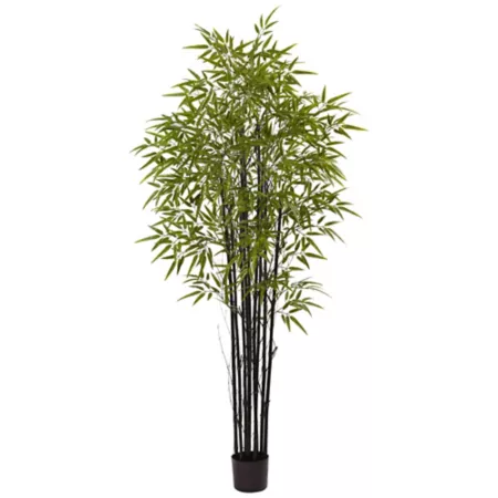 6 ft Nearly Natural Black Bamboo Tree UV Resistant Indoor/Outdoor Artificial Plants & Flowers