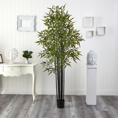 Image showing  6 ft. Artificial Indoor/Outdoor UV-Resistant Black Bamboo Tree