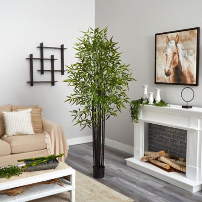 Image showing  6 ft. Artificial Indoor/Outdoor UV-Resistant Black Bamboo Tree