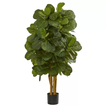 Nearly Natural 4-Foot Artificial Fiddle Leaf Fig Tree Artificial Plants & Flowers