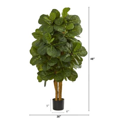 Image showing  4 ft. Artificial Fiddle Leaf Fig Tree
