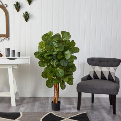 Image showing  4 ft. Artificial Fiddle Leaf Fig Tree