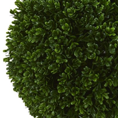 Image showing  4 ft. Artificial Indoor/Outdoor UV-Resistant Boxwood Double Ball Topiary Tree