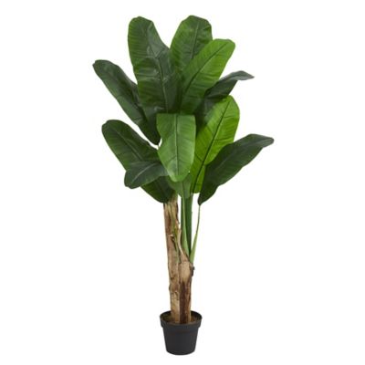 Nearly Natural 4 ft. Double Stalk Banana Artificial Tree