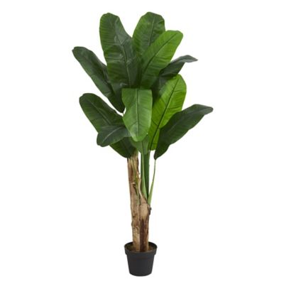Nearly Natural 4 ft. Artificial Double Stalk Banana Tree