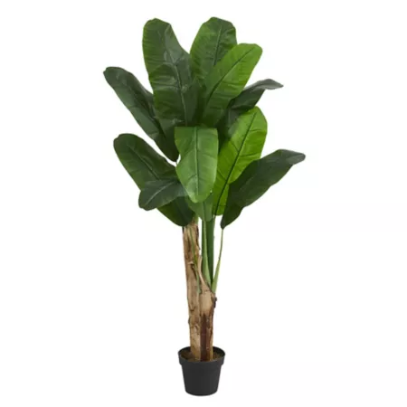 Nearly Natural 4-Foot Double Stem Artificial Banana Tree Artificial Plants & Flowers