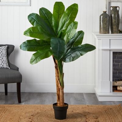 Image showing  4 ft. Artificial Double Stalk Banana Tree