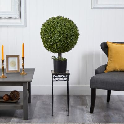 Image showing  27 in. Artificial Boxwood Ball Topiary