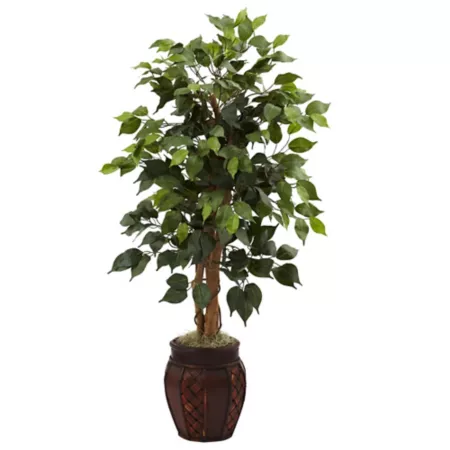 44" Almost Natural Ficus Tree with Decorative Planter Artificial Plants & Flowers