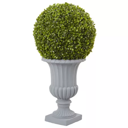 3 ft Near-Natural Boxwood Topiary with Urn Indoor/Outdoor Artificial Plants & Flowers