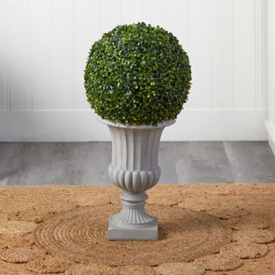 Image showing  3 ft. Artificial Indoor/Outdoor Boxwood Topiary in Urn