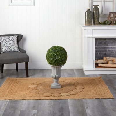 Image showing  3 ft. Artificial Indoor/Outdoor Boxwood Topiary in Urn