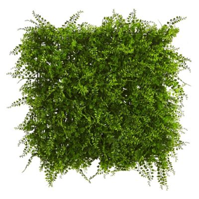 Nearly Natural 20 in. Lush Mediterranean Artificial Fern Wall Panel, UV Resistant, Indoor/Outdoor