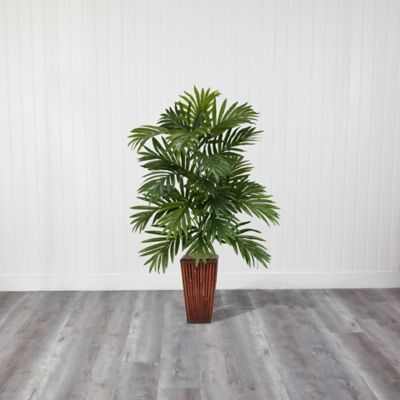 Image showing  32 in. Silk Areca Palm with Bamboo in Vase