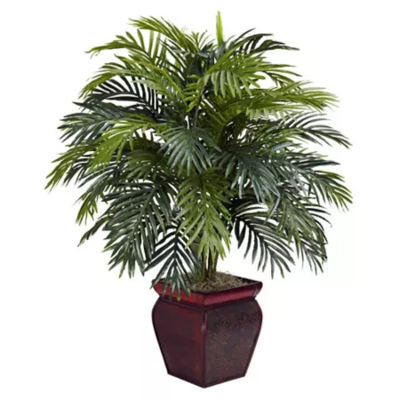 Nearly Natural 38" Areca with Decorative Silk Planter Artificial Plants & Flowers