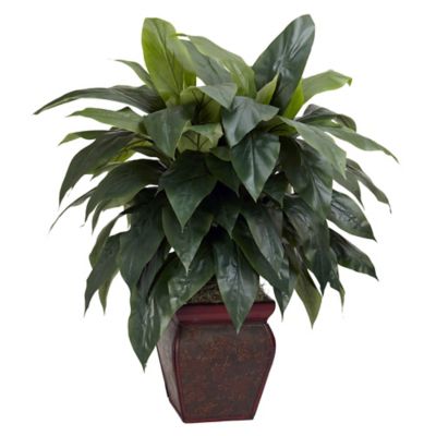 Nearly Natural 35 in. Silk Cordyline Plant in Decorative Vase