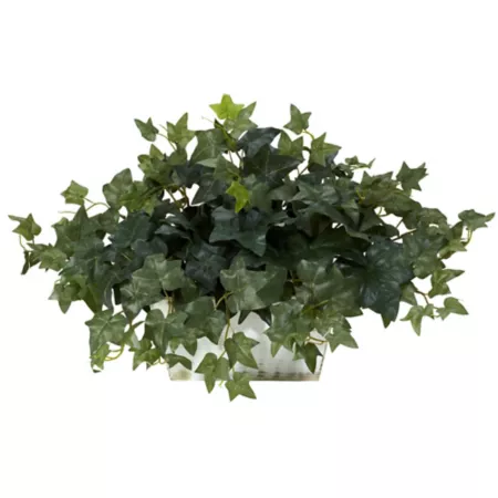 Almost Natural Ivy with White Wash Planter Silk Plant Artificial Plants & Flowers