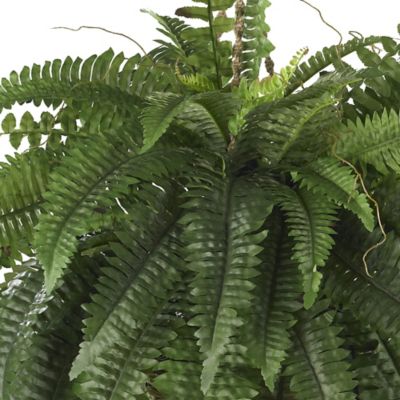 Image showing  22 in. Artificial Large Boston Fern Hanging Basket