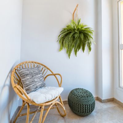 Image showing  29 in. Artificial Double Giant Boston Fern Hanging Basket