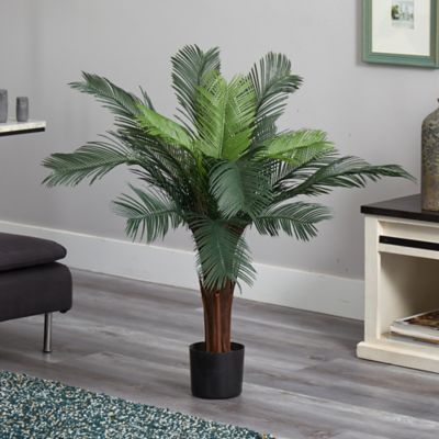 Image showing  3 ft. Artificial Indoor/Outdoor UV-Resistant Cycas Tree