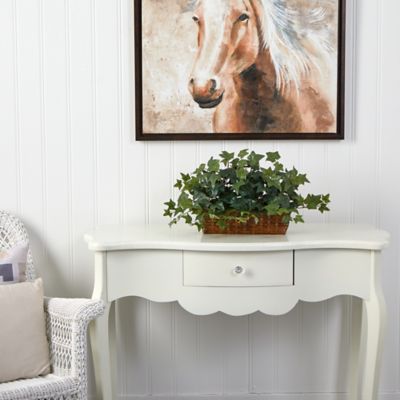 Image showing  12.5 in. Artificial Puff Ivy with Ledge Basket