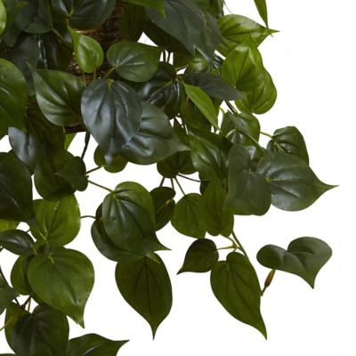 Image showing  36 in. Artificial Indoor/Outdoor UV-Resistant Philodendron Hanging Basket