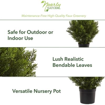 Image showing  2 ft. Artificial Indoor/Outdoor Cedar Bush