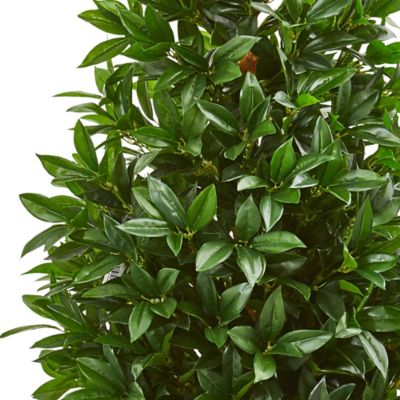 Image showing  4 ft. Artificial Indoor/Outdoor UV-Resistant Bay Leaf Topiary Tree