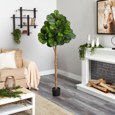 Image showing  6 ft. Fiddle Leaf Fig Artificial Tree, 33 in. W