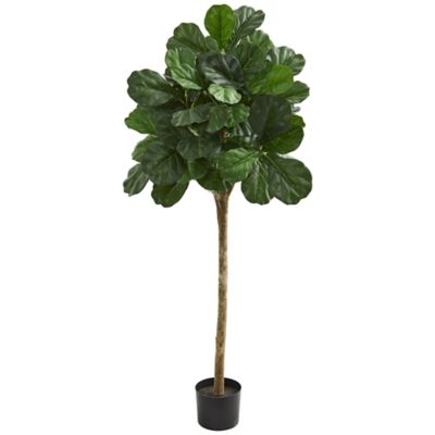 Nearly Natural 5 ft. Fiddle Leaf Fig Artificial Tree, 24 in. W