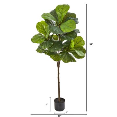 Image showing  54 in. Artificial Fiddle Leaf Tree
