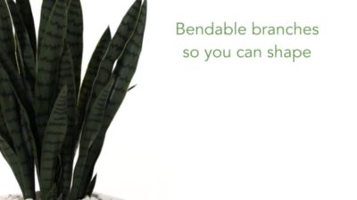 Image showing  4 ft. Faux Sansevieria Plant in White Tower Planter