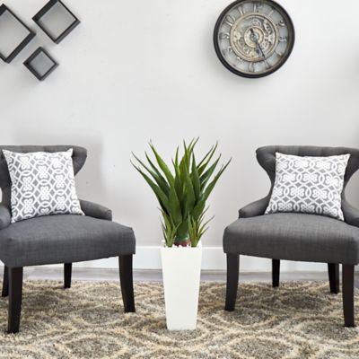 Image showing  40 in. Spiky Agave Artificial Plant in White Planter