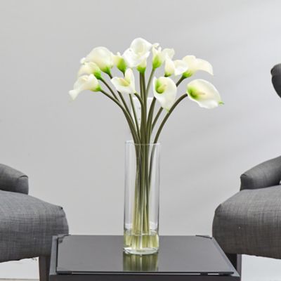 Image showing  Mini Calla Lily Silk Flower Arrangement