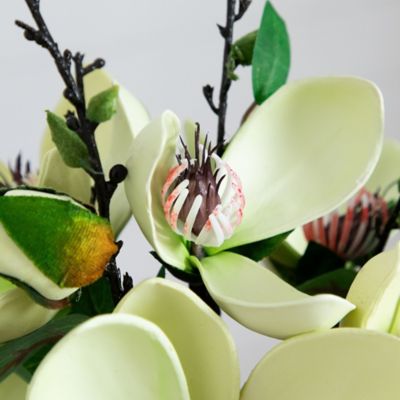 Image showing  15 in. Artificial Magnolia Arrangement in Vase