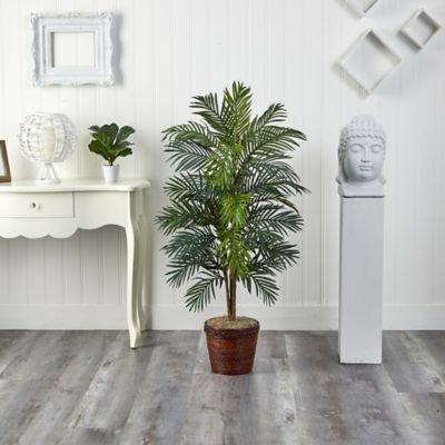 Image showing  56 in. Areca Palm Silk Tree with Basket