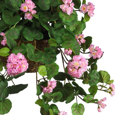 Image showing  Geranium Hanging Basket Silk Plant, 6609-PK