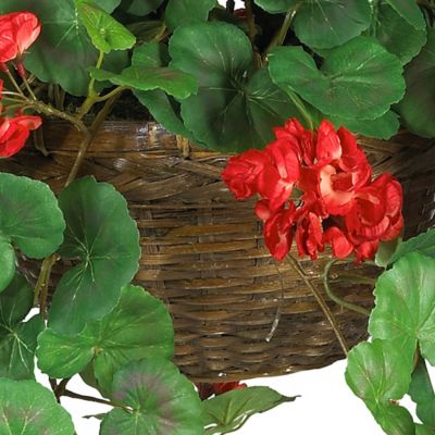 Image showing  Geranium Hanging Basket Silk Plant, 6609-RD