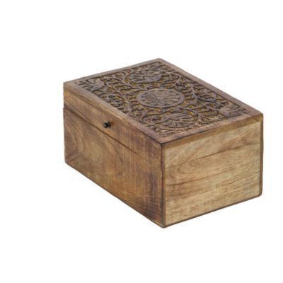 Image showing 11 th Harper & Willow Brown Mango Wood Rustic Box Set, Assorted, 3 pc.